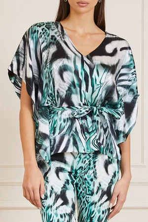 Guess GUESS Madelyn Kimono Feline Feeling Print
