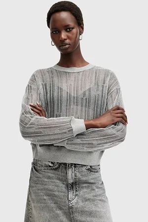 AllSaints Giana Ls Sweat Silver