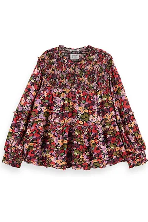 Scotch&Soda All-over Printed Smock Detail Wide-fit Top Combo D