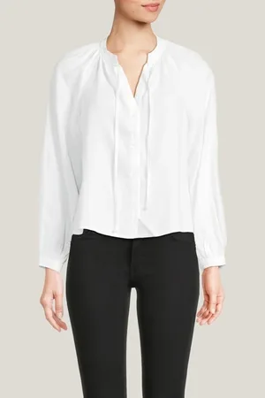 Bella Dahl Full Sleeve Raglan Button Down White