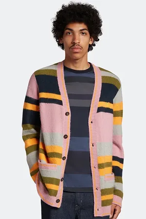 Lyle & Scott Textured Stripe Cardigan W740 Sensible Pink