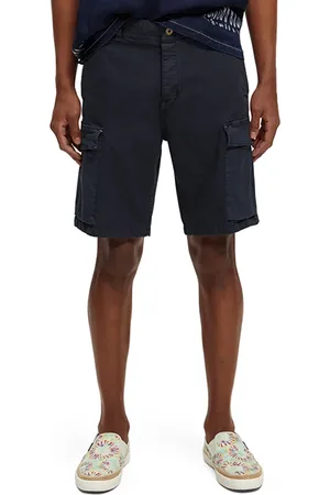 Scotch&Soda Fave Cargo Shorts- Garment-dyed Canvas Navy