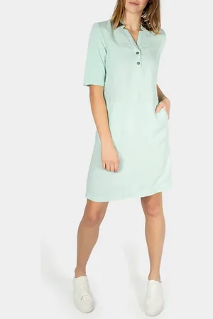 Sandwich Dress Woven Medium Blue Haze