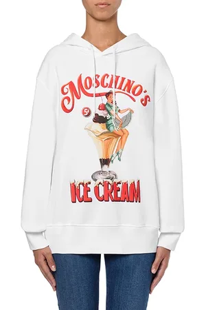 Moschino S Ice Cream Hoodie White
