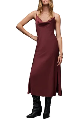 AllSaints Hadley Dress Winter Orchid Red