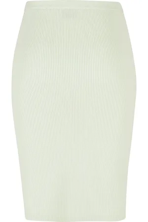 Urban classics Ladies Rib Knit Midi Skirt Lightmint