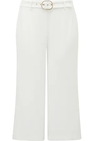 Forever New Ari Curve Belted Culotte Pants Porcelain