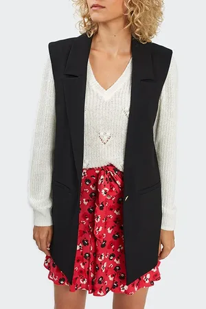ICODE Black Sleeveless Suit Jacket