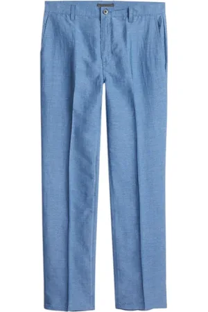 John Varvatos Straight Fit Pants With Denim Back Pocke Dutch Blue