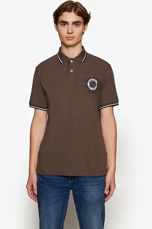 Signal Lucassi Badge Polo Chocolat Brown Melange