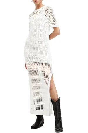 AllSaints Paloma Tee Dress Chalk White