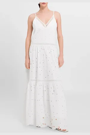 Ivy & Oak Michaela Maxi Length Strap Dress Snow White