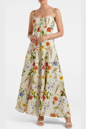 Forever New Vayda Strap Midi Sun Dress Hilden Floral
