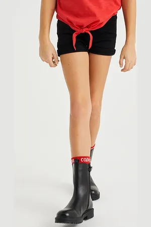 WE Fashion 5-pocket Mid Waist Black