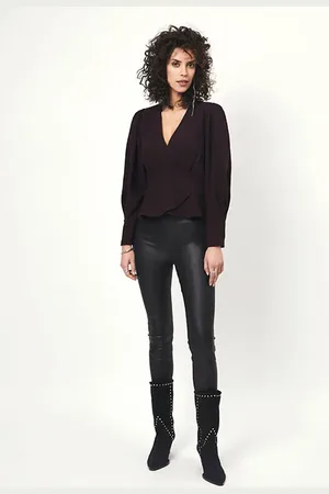 Dante 6 Sawyer Peplum Top Dark Grape