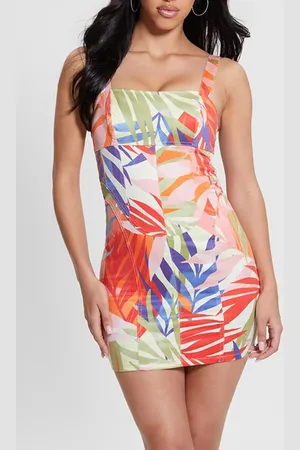 Guess GUESS Sl Brooklyn Dress Havana Print