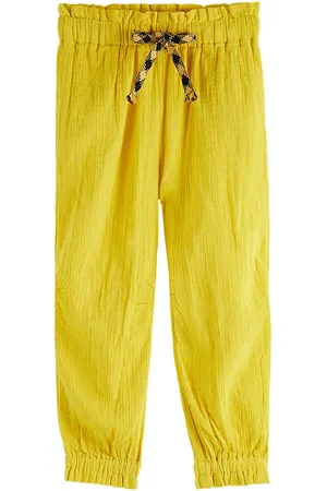 Scotch&Soda Straight-leg Mid-rise Pants In Organic Cotton Pineapple