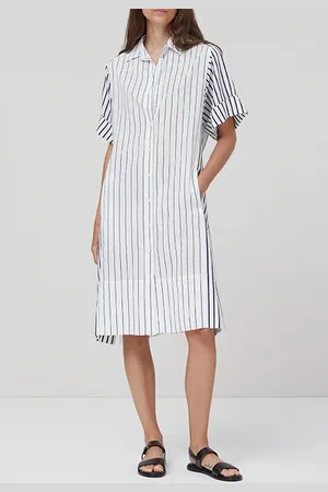 Closed Women Shirt Dress Dark Night
