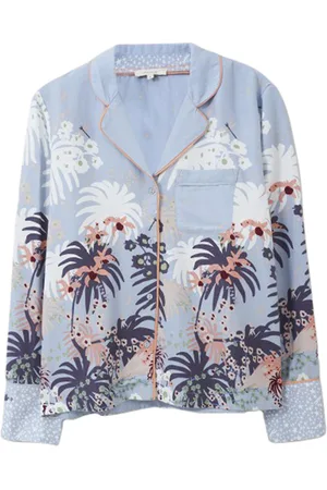 White Stuff Nina Woven Pj Shirt Blue Pr