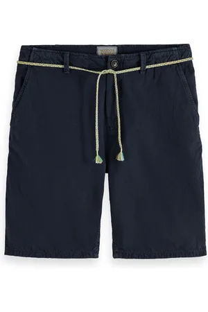 Scotch&Soda Fave - Garment Dyed Cotton Linen Short Navy