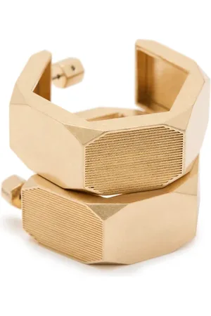 AllSaints Alex Hex Ch Hoops Warm Brass