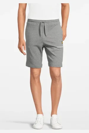 Lyle & Scott Organic Print Sweatshort Mid Grey Marl