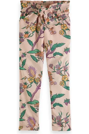 Scotch&Soda Relaxed Slim-fit Bow-tie Pants Flower Garden