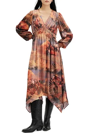 AllSaints Estelle Colca Dress Canyon Purple
