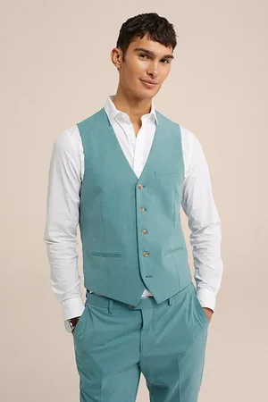 WE Fashion Waistcoat Green Blue