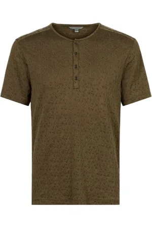 John Varvatos Stanton Regular Fit Ss Henley With Textu Soil
