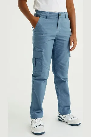 WE Fashion Cargo Pants Greyish Blue