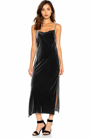Bella Dahl Maxi Bias Slip Dress Black
