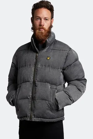 Lyle & Scott Funnelled Puffer Jacket Jet Black