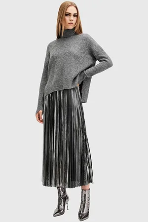 AllSaints Spark Dress Grey Marl/silver