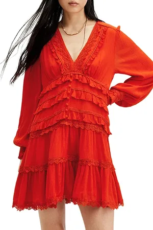 AllSaints Zora Dress Red