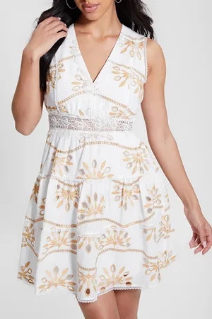 Guess GUESS Sl Nadia Dress Pure White Multi