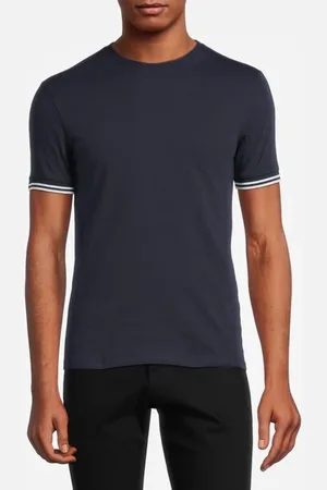 Reiss Harrison-tipping Basic T-shirt Navy/white