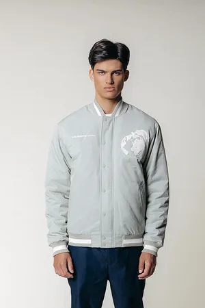 Colourful rebel Asher Patch Baseball Bomber Light Mint