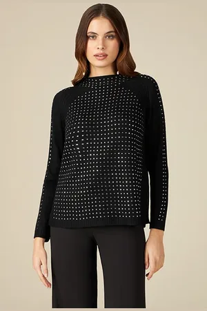 Oltre Cashmere Blend Sweater With Crystals