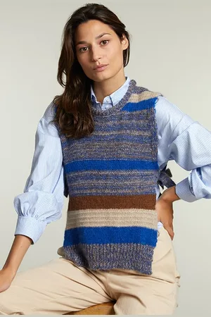 River Woods Multi Striped Crew Neck Spencer