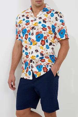 French Connection Rever Collar Print Shirt Misc.