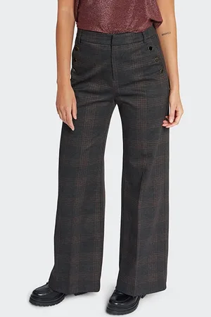 ICODE Charcoal Check Upcycled Suit Trousers