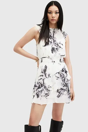 AllSaints Caylan Dress Monica Ecru White