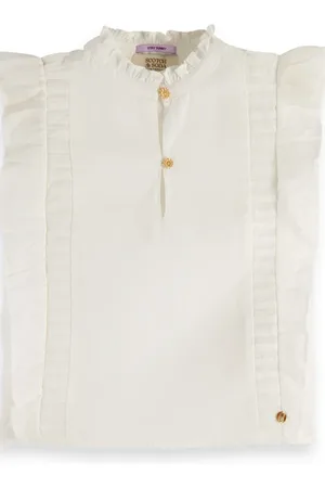 Scotch&Soda Sleeveless Lightweight Cotton Top Off White