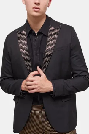 The Kooples Veste Brodee A Revers Black