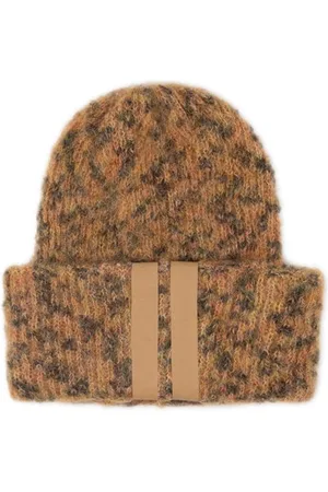 10 days Knitted Beanie Leopard Saddle Brown