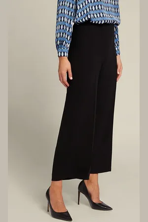 Elena Miro Cropped Cady Trousers Black