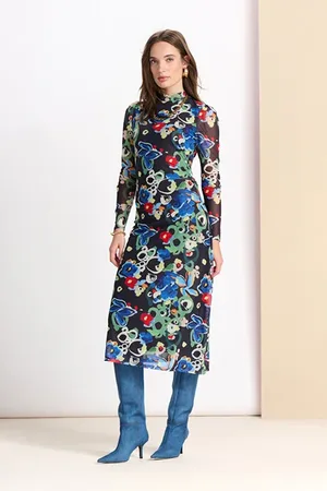 POM Amsterdam Dress - Flower Glory Multi Slim