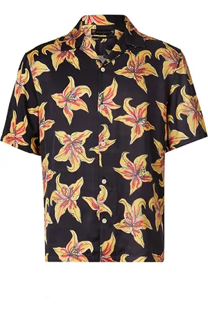 AllSaints Hibiscus Ss Shirt Jet Black