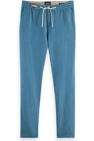 Scotch&Soda Warren - Regular Straight Fit Linen-blend Jogger Steel Melan